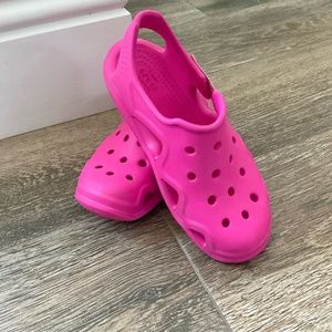 Girl’s Pink Crocs with straps